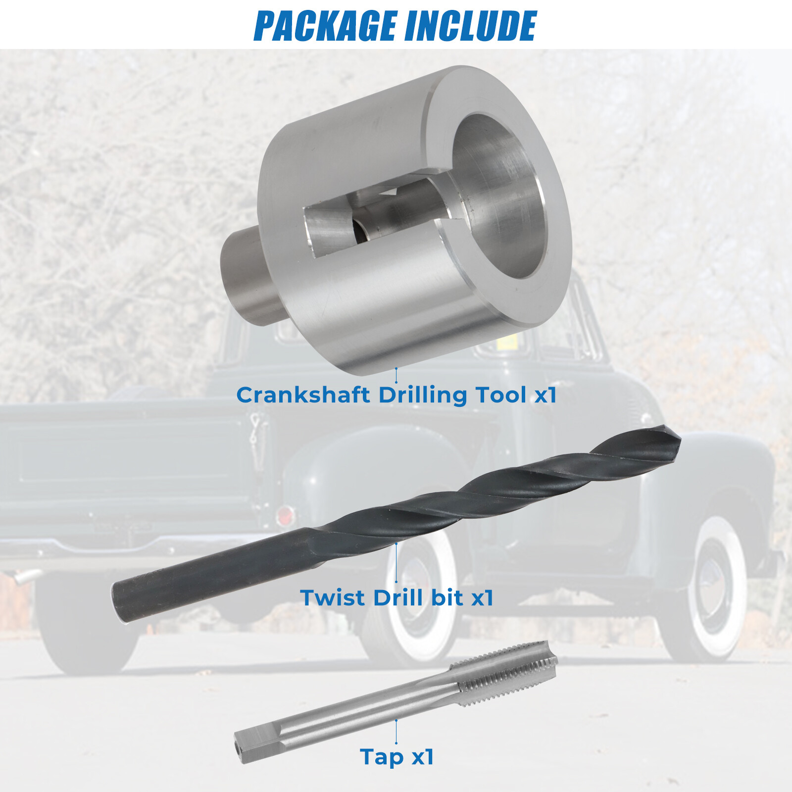 For GMC Chevy 230 348 409 350 283 Crankshaft Drilling Fixture Balancer Bolt Tool