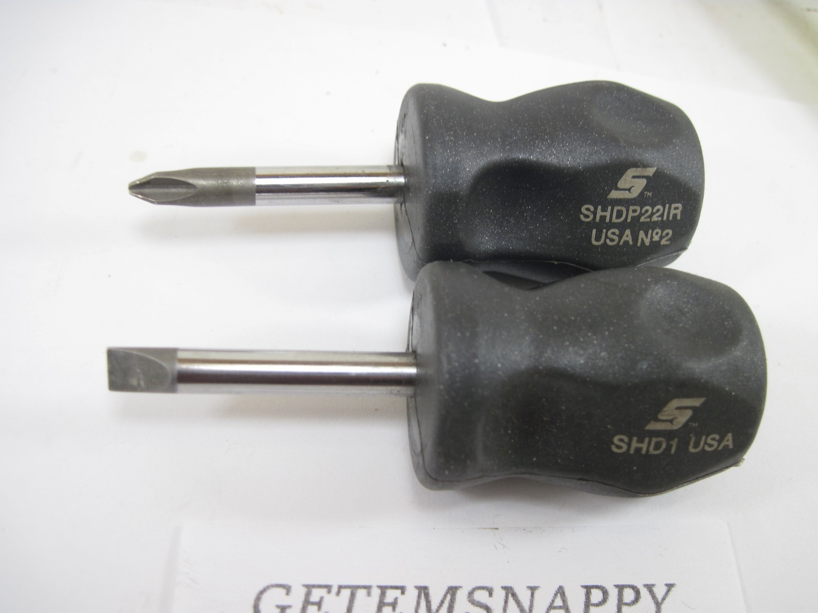 Snap On Stubby Titanium Gray Screwdriver Set SHD1 SHDP22IR NICE