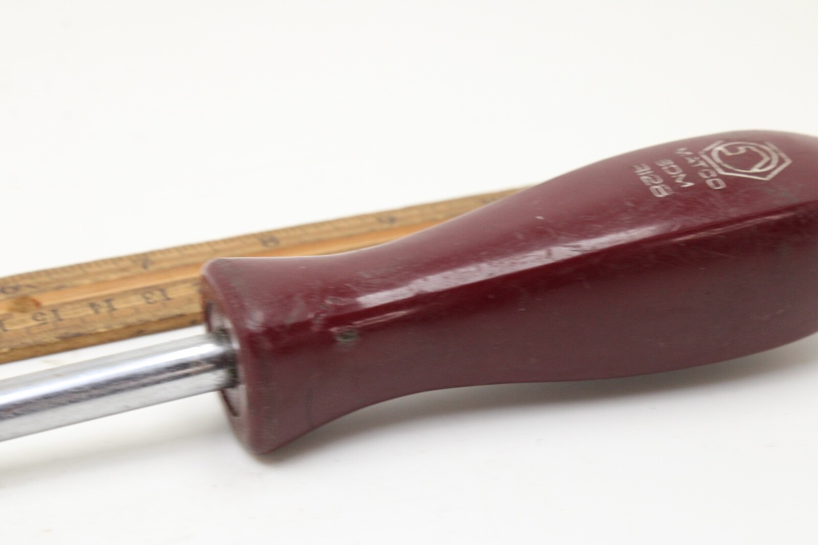 Matco SDM R128 7/16″ Tip 13″ Flat Slotted Screwdriver Maroon Hard Handle USA