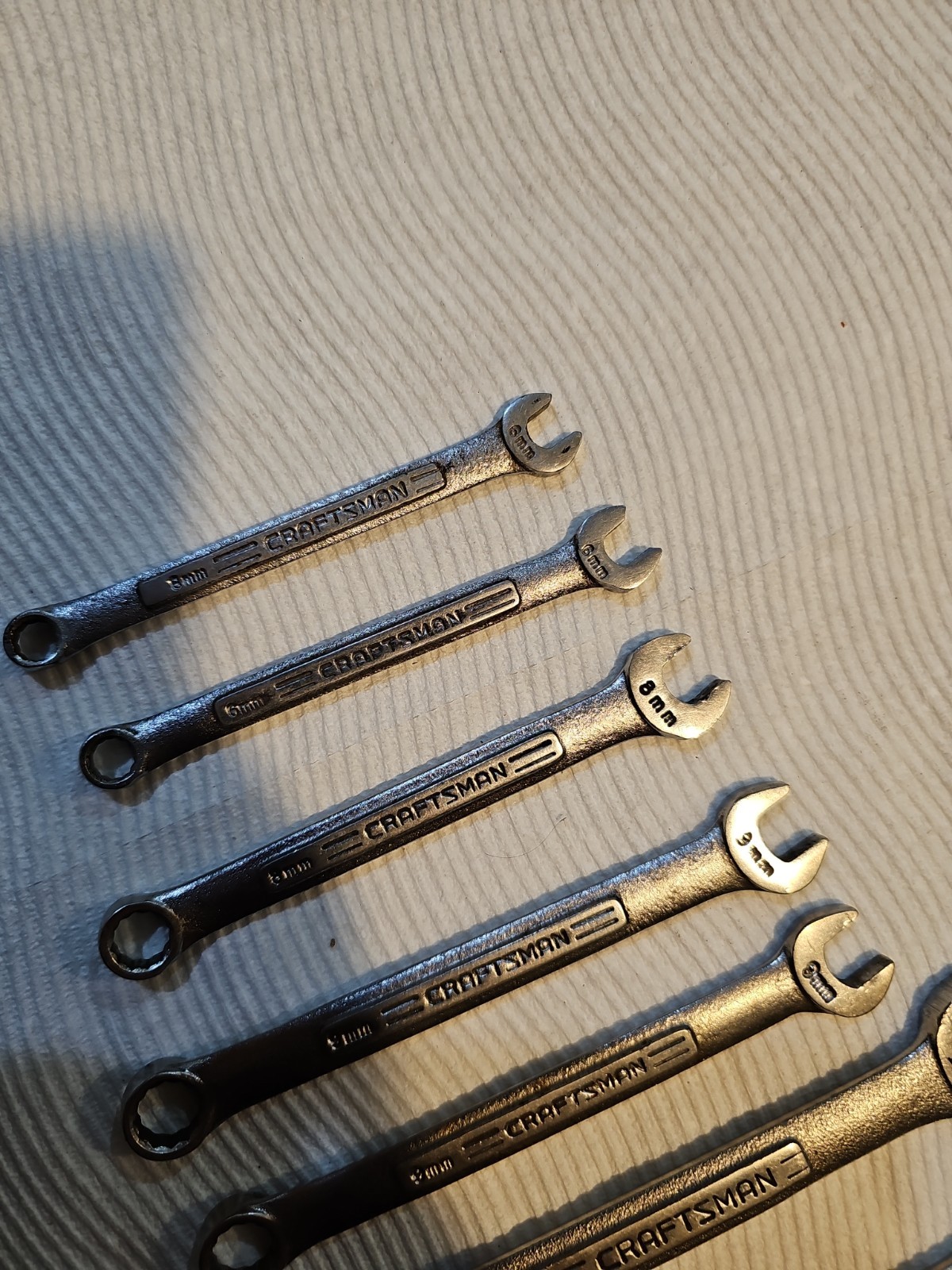 Vintage Craftsman USA -VV- Metric Wrench Lot 6mm 8mm 9mm 13mm 14mm 20mm 9-Pc