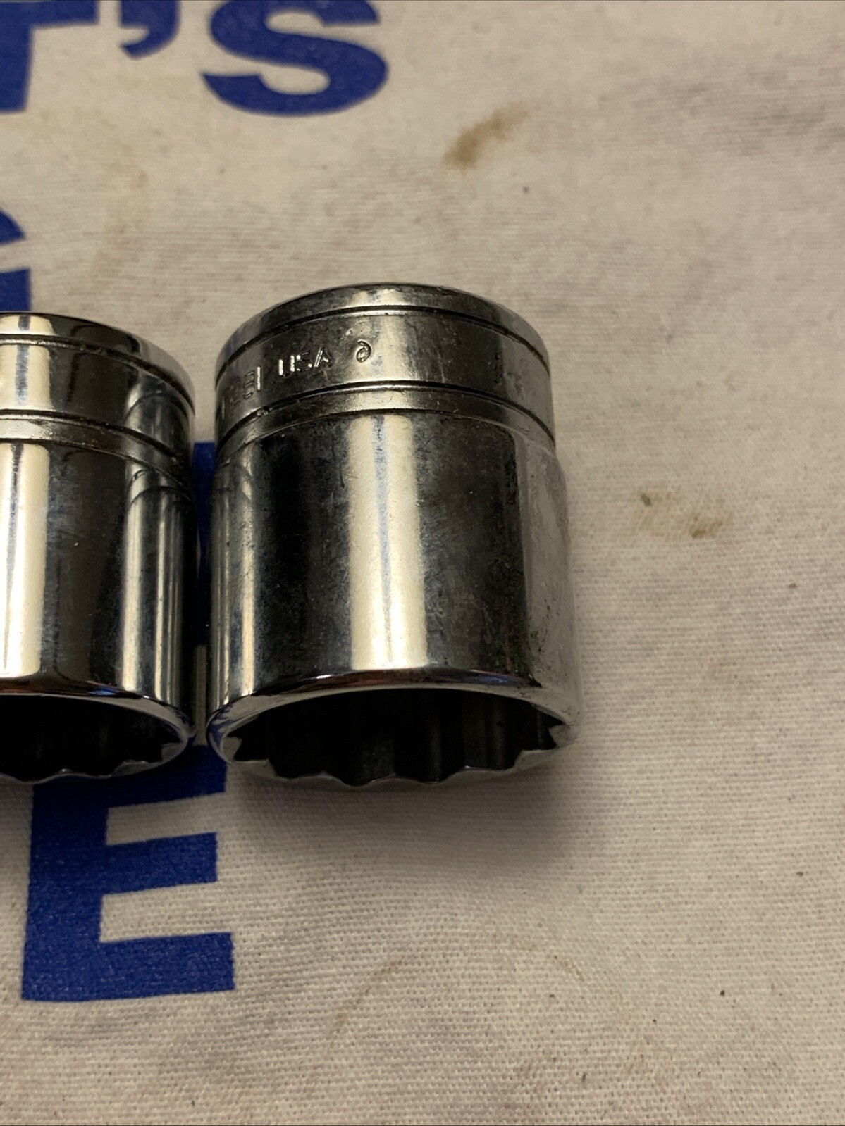 1996 Snap-on Tools USA 3/8″ Drive 12pt 7pc 5/16″-7/8″ Chrome Socket Set F Series