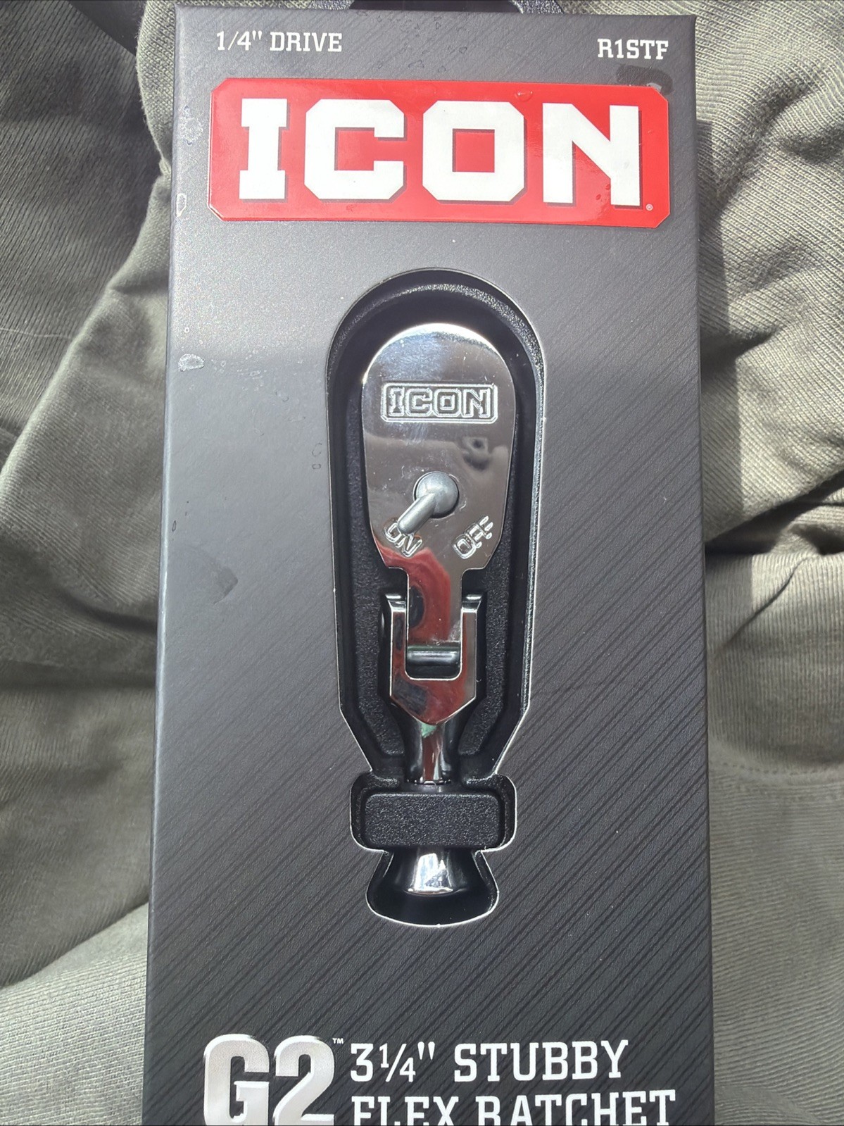 NEW ICON G2 1/4” in. Drive, 3 1/4” in. Stubby Flex Ratchet R1STF 70441