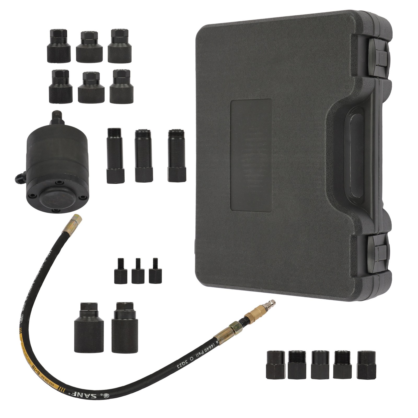 21x Professional Diesel Pneumatic Injector Extractor Puller Adapters Kit w/Case