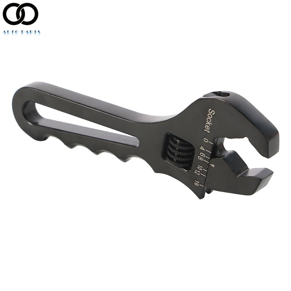 Black Aluminum 3AN 4AN-16AN Adjustable Wrench Tool Spanner For Hose End Fitting