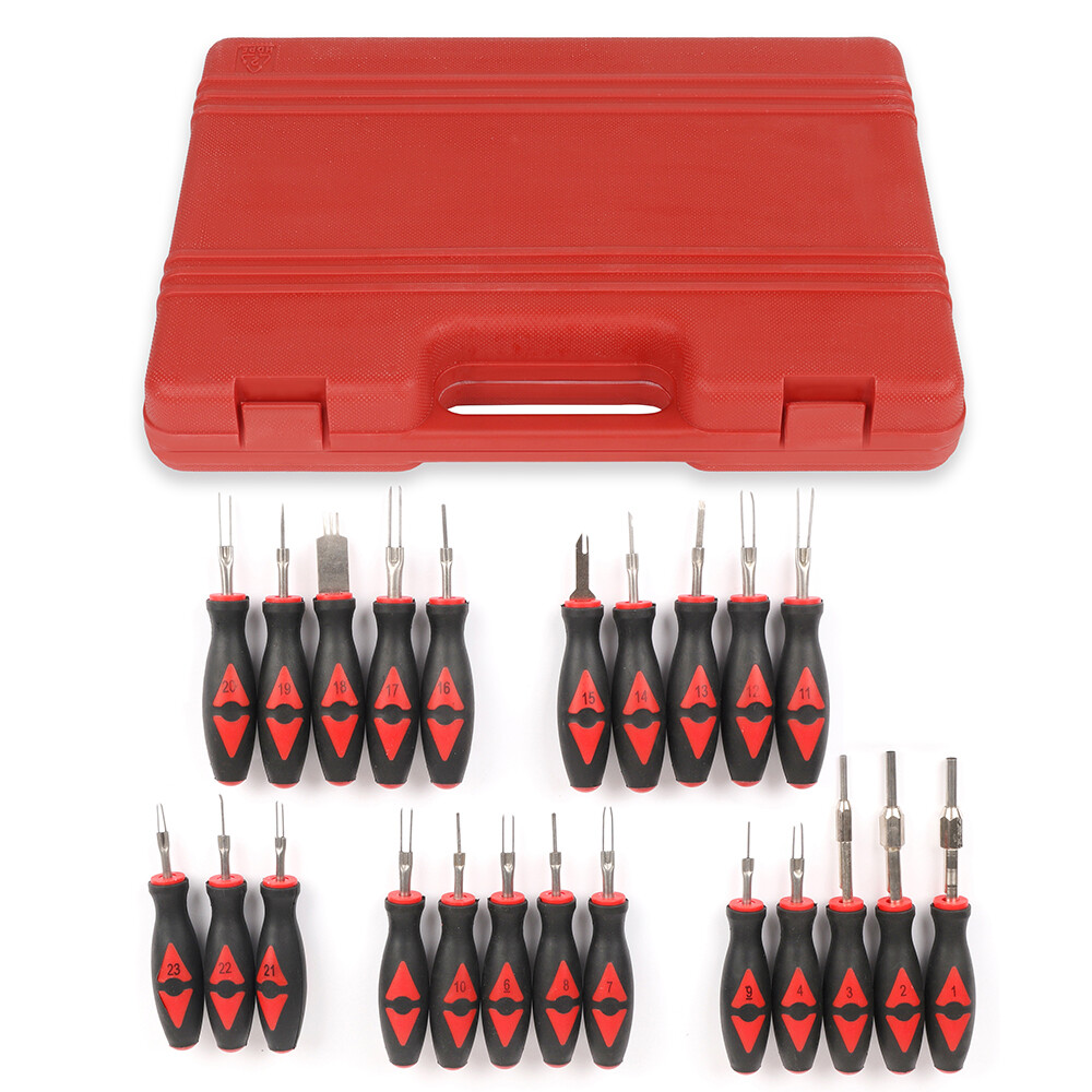 23Pcs/Set Universal Automotive Terminal Release Removal Remover Tool Kit + Case