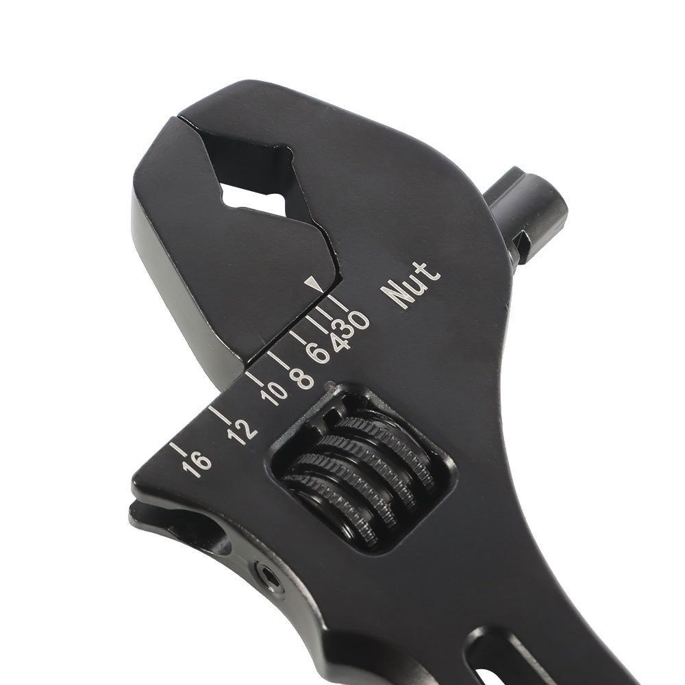 3AN-16AN For Hose End Fitting Black Aluminum Adjustable Wrench Tool Spanner New