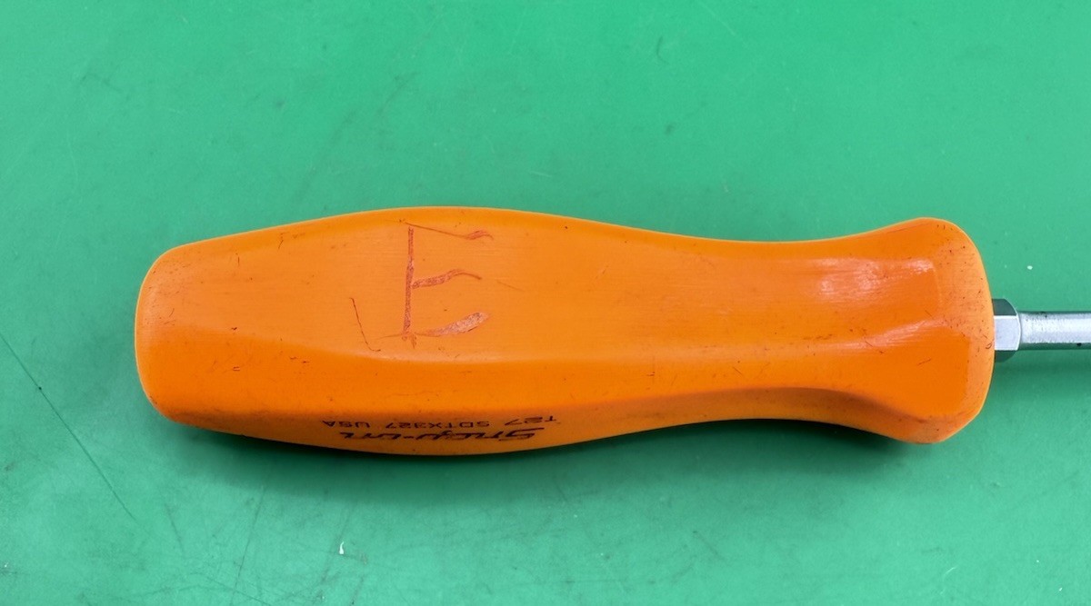 Snap On SDTX427 USA T27 TORX Hard Handle Orange Screwdriver SDTX427 Made In USA