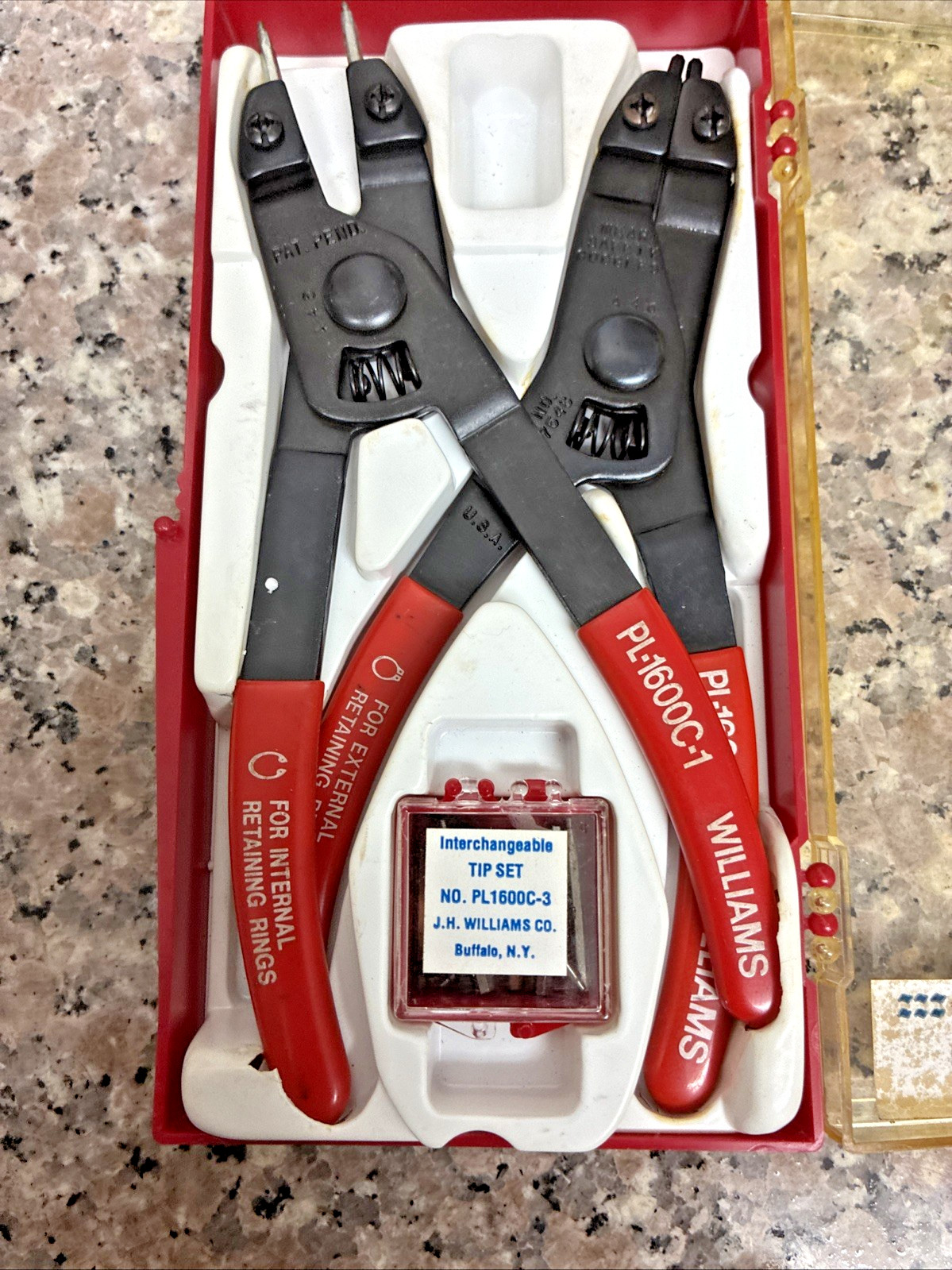 J.H. Williams Internal External Retaining Snap Ring Pliers Set 027081 USA