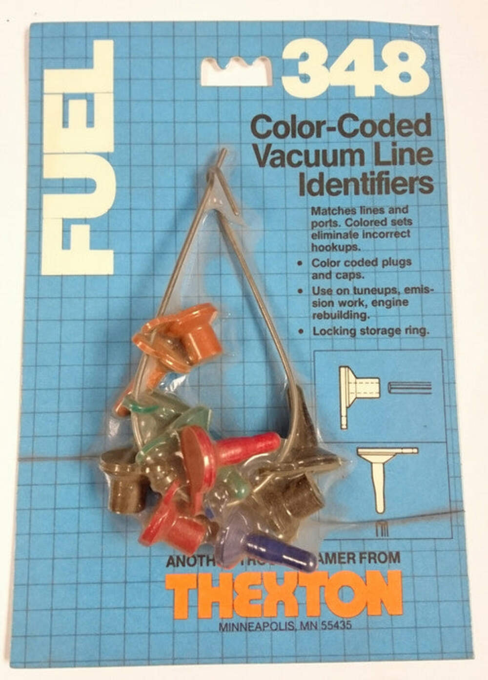 Thexton 348 Colour Coded Fuel Vacuum Line Identifiers
