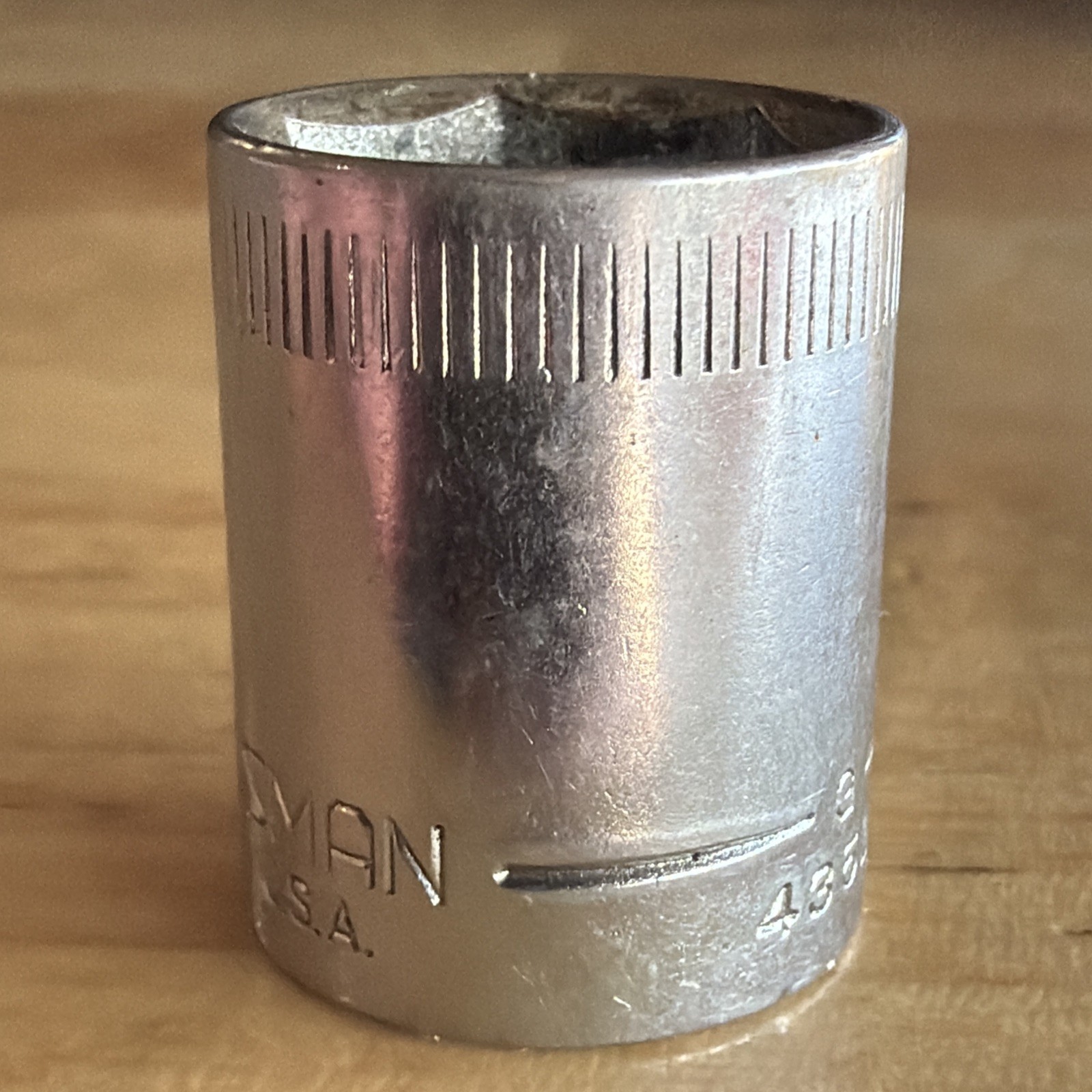 Craftsman 13mm Shallow Socket 1/4″ Drive 6 Point G Series Top Knurl 43514 USA