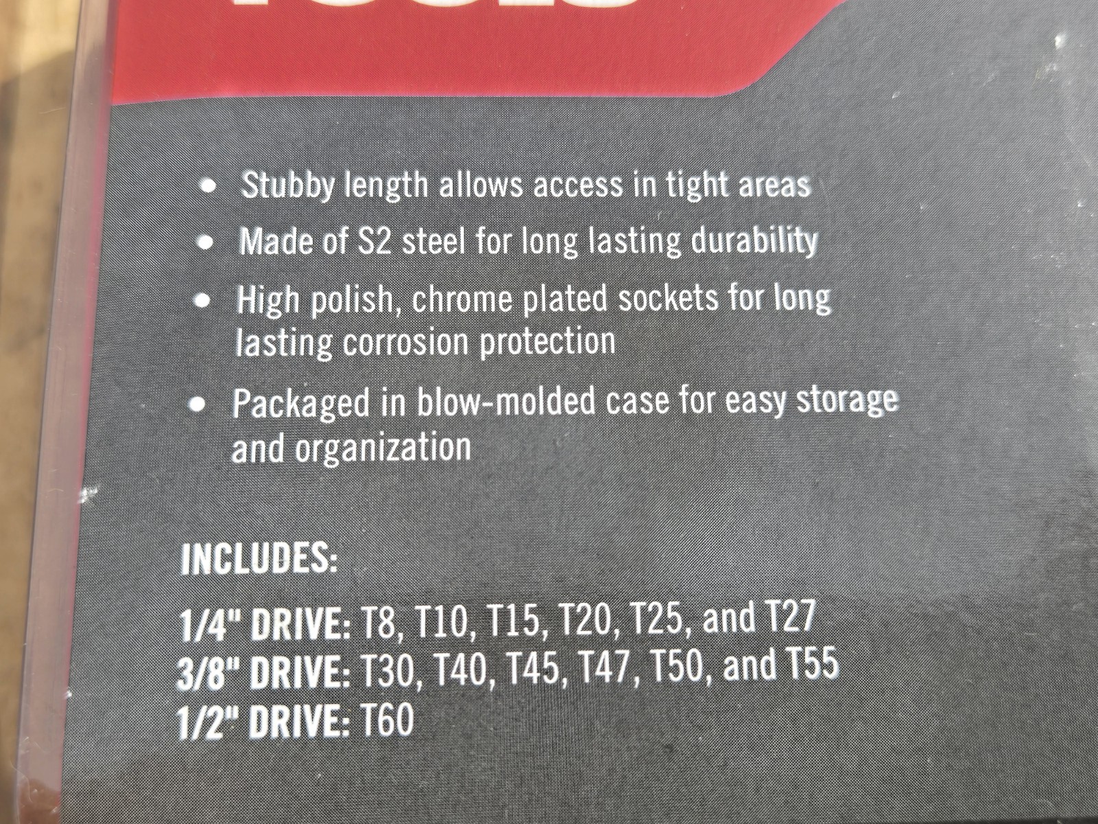 MAC Tools Stubby Torx Star Driver Socket Set 13 pc T8-T60 SST13PT NEW Open-Box