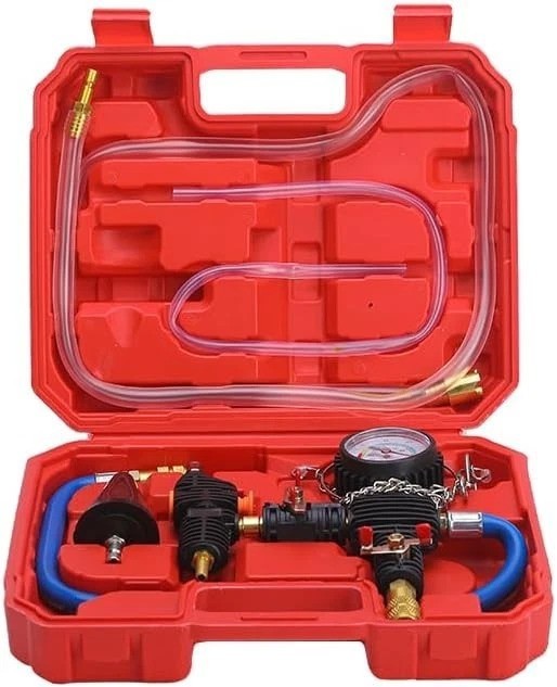 Durable Vacuum Refilling and Purging Tool Kit for All Vehicle Types – Red Color