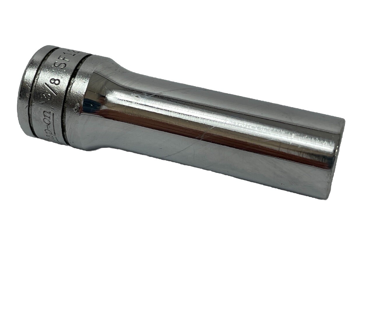 Snap-On Tools SF121 3/8″ SAE 3/8″ Drive 12-Point Deep Chrome Socket USA VGUC