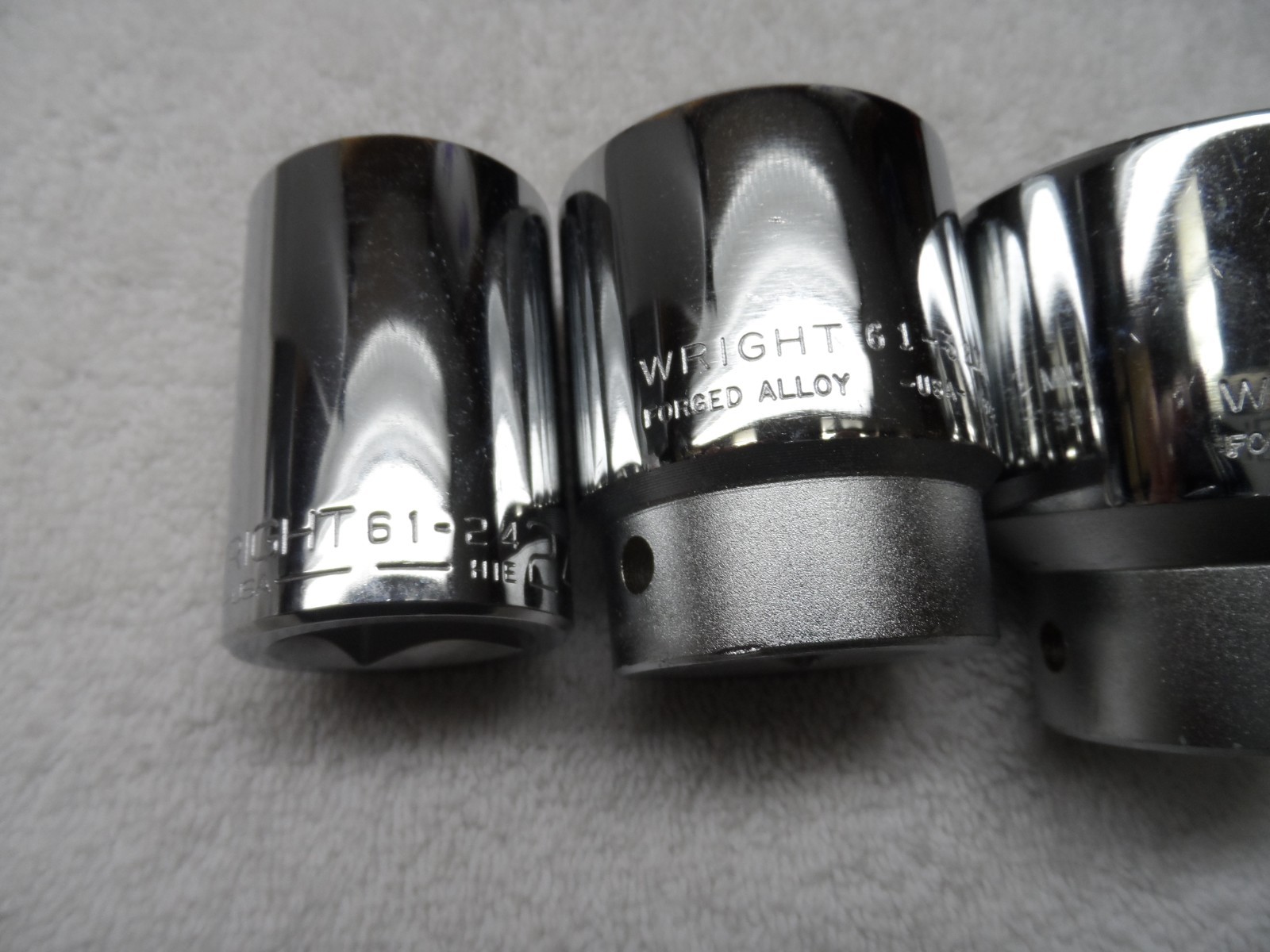 Wright 3/4″ Drive Metric MM 12 pt USA Socket Set, 24, 32, 41, 50, 55 mm – 5 pcs