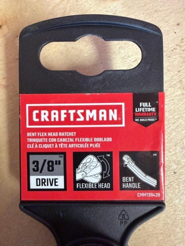 Craftsman Bent Flex Head Ratchet – 3/8″ Drive – Model # CMMT99439