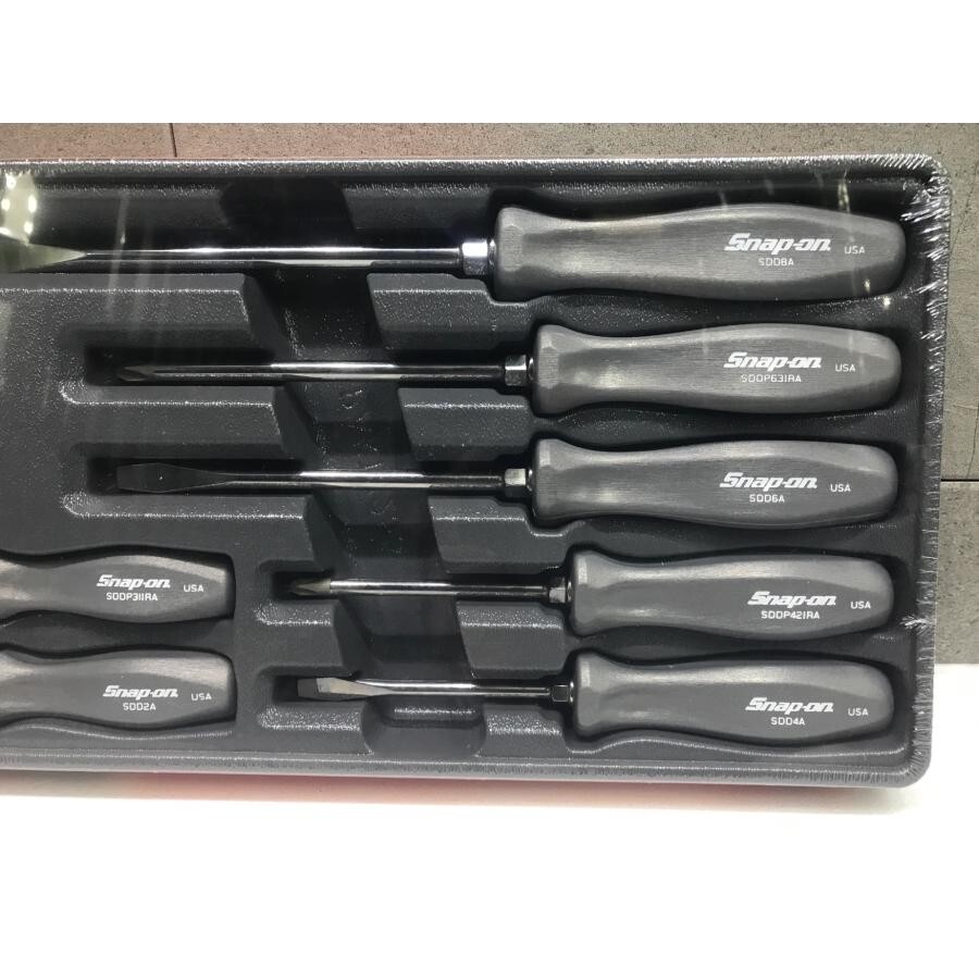 Snap-on Tools SDDX70ADT 7pc DARK TITANIUM Grip Combination Screwdriver New Japan
