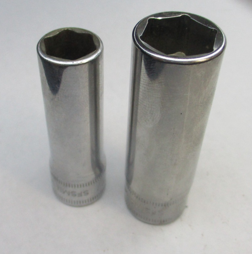 Snap on 2pc 3/8″ Dr 6pt Metric SFSM15 15mm SFSM11 11mm Deep Chrome Sockets USA