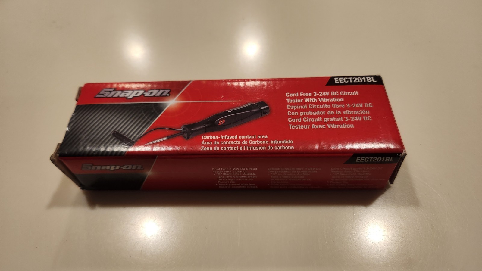 Snap-On Tools USA Cordless Circuit Tester 3-24v DC, Black Handle | EECT201BL