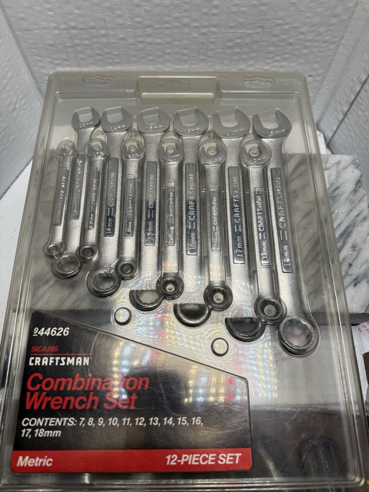 Vintage Craftsman 12-Piece Metric Combination Wrench Set 44626 New Old Stock USA