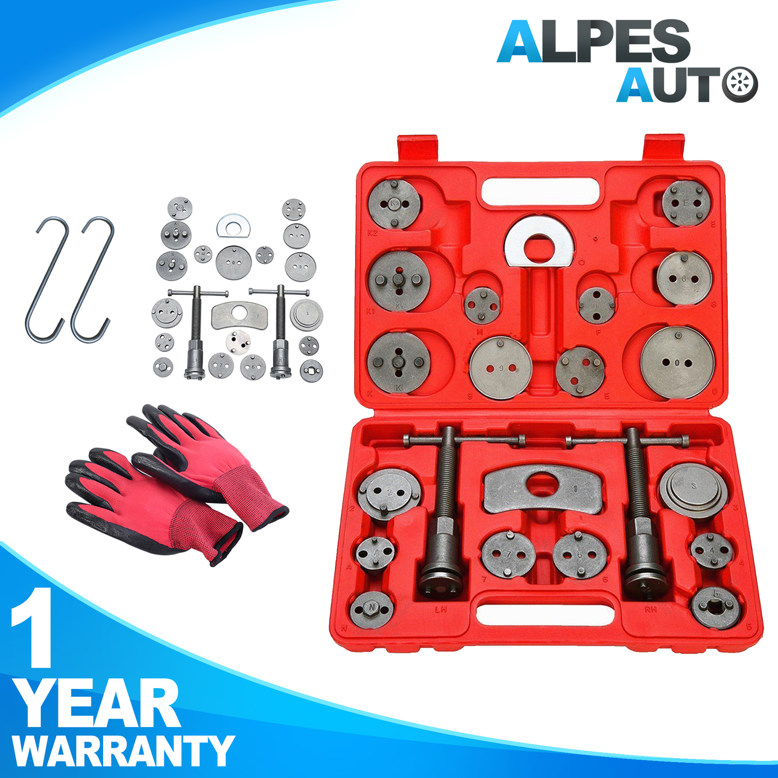 New Set(27) Universal Disc Brake Caliper Piston Wind Rewind Brake Hand Tool Set