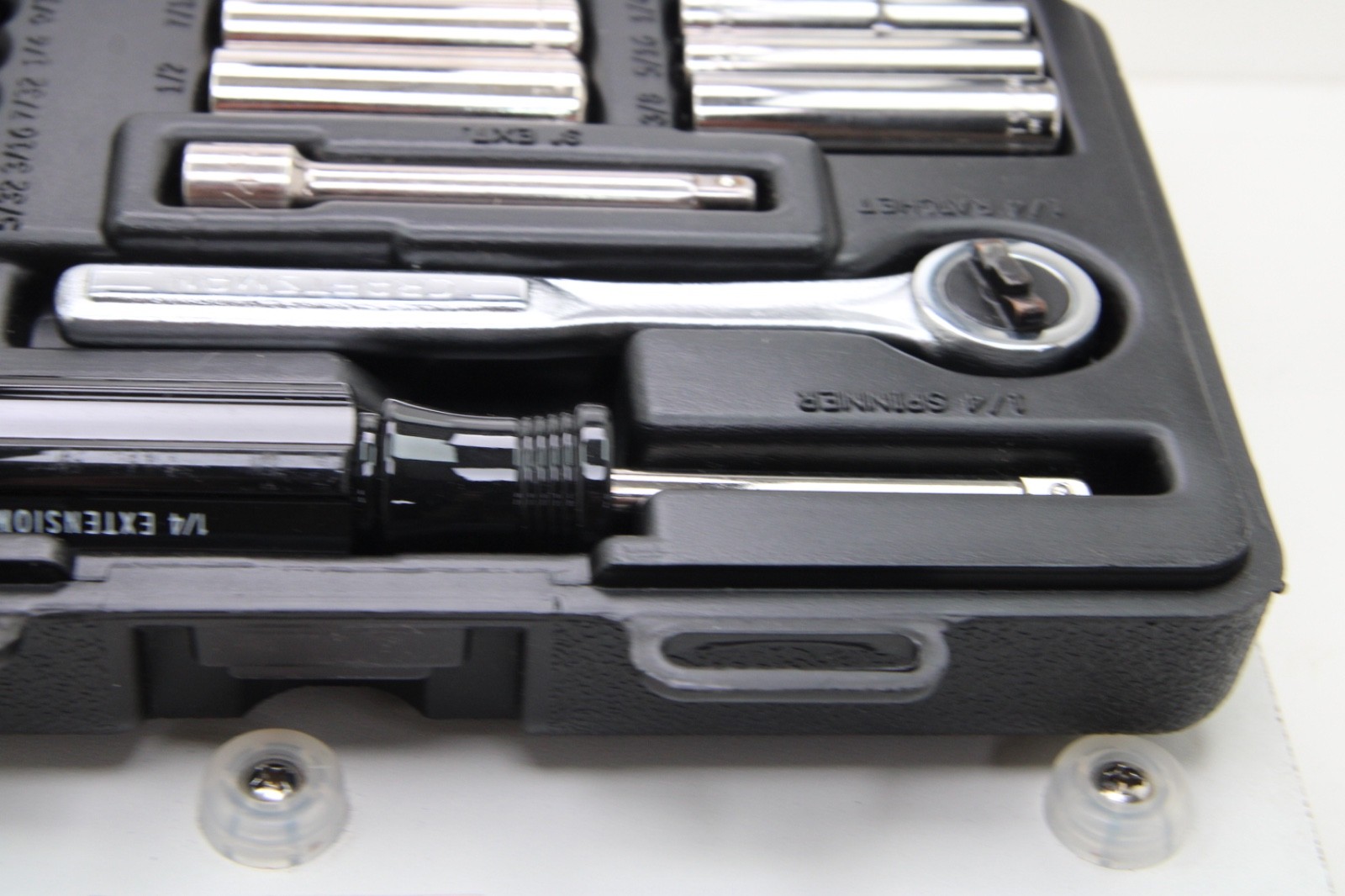 Craftsman 34800 1/4″ Drive 19 Piece SAE Chrome Socket Wrench Set Tool USA