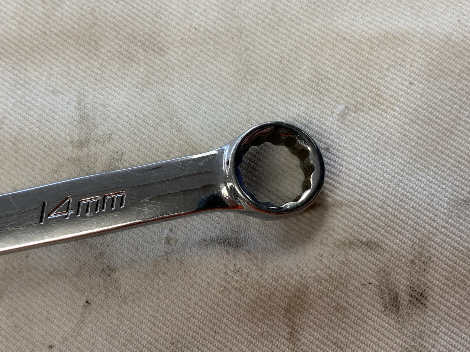 Snap-On 14MM 12PT Metric Chrome Combination Wrench USA OEXM140B