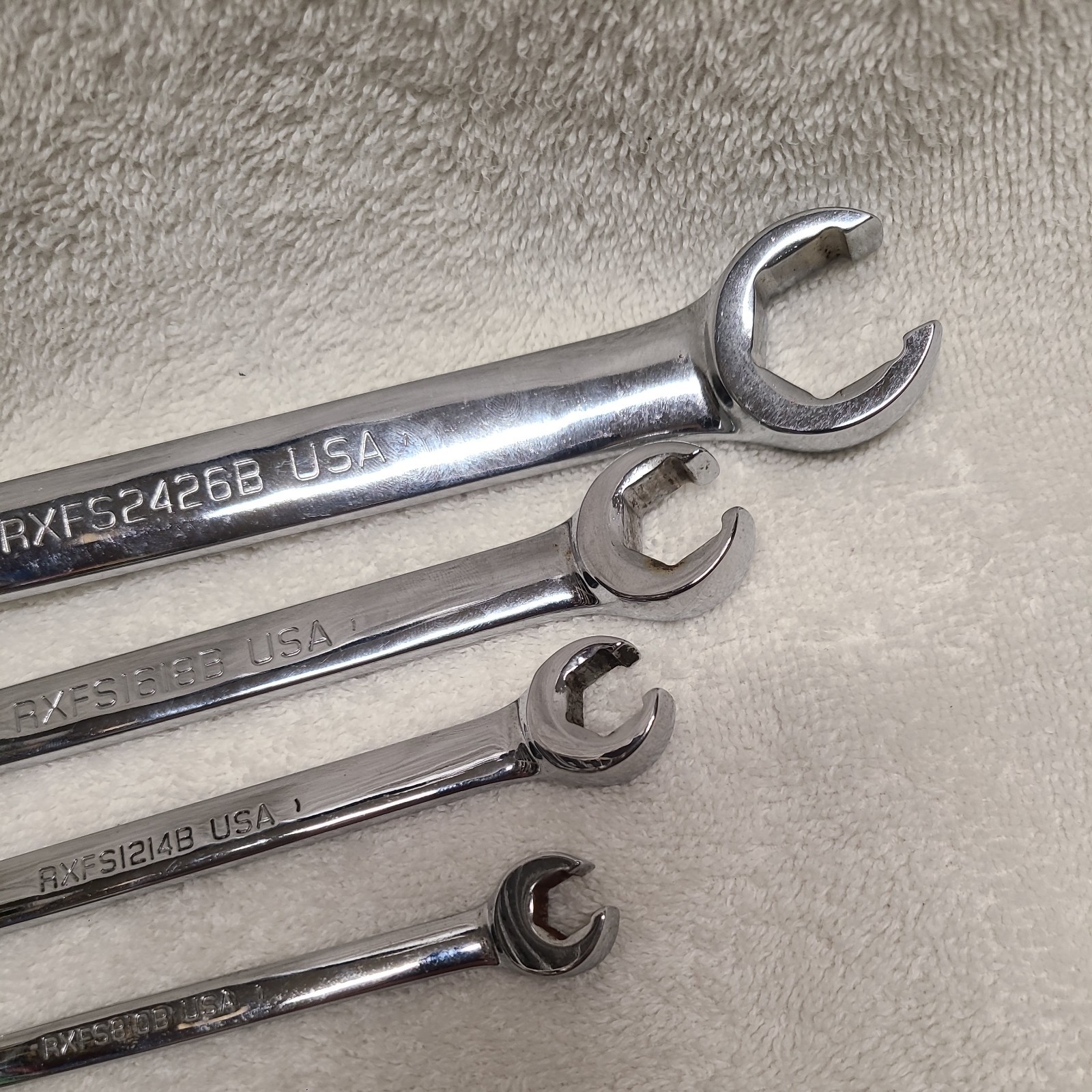 Lot 4 Snap-On Double End Flare Nut Wrench RXFS2426B RXFS1618B RXFS1214B RXFS810B