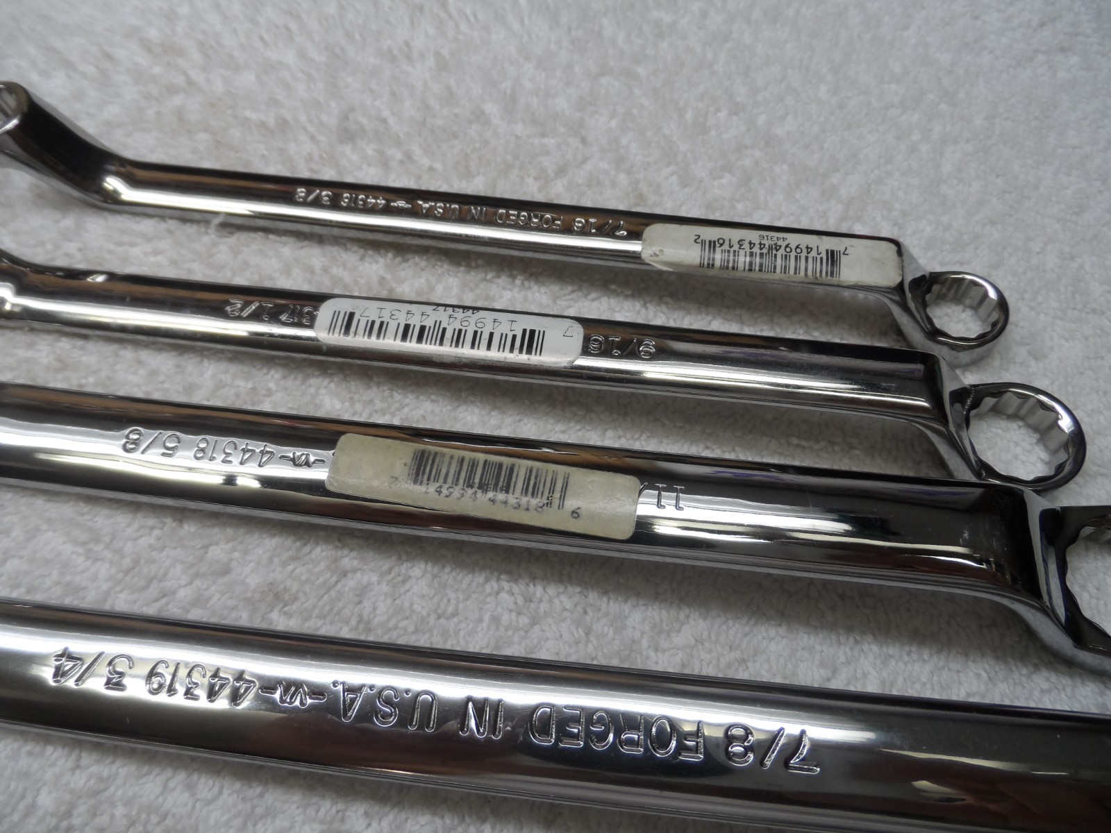 Craftsman Professional USA NOS Deep Offset Full Polish SAE Wrench Set – 5 pcs