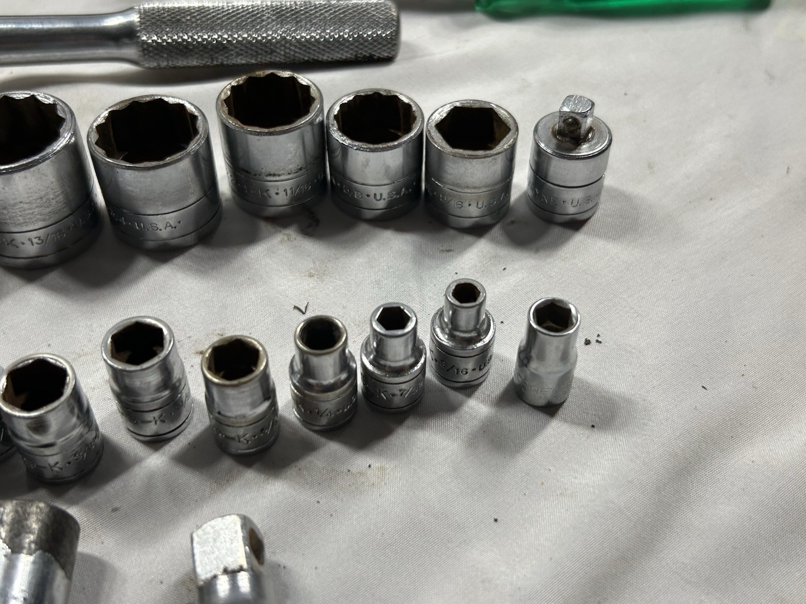 S-K Tools 3/8″ And 1/4” Drive 23 Piece Socket Set USA Made Please Read