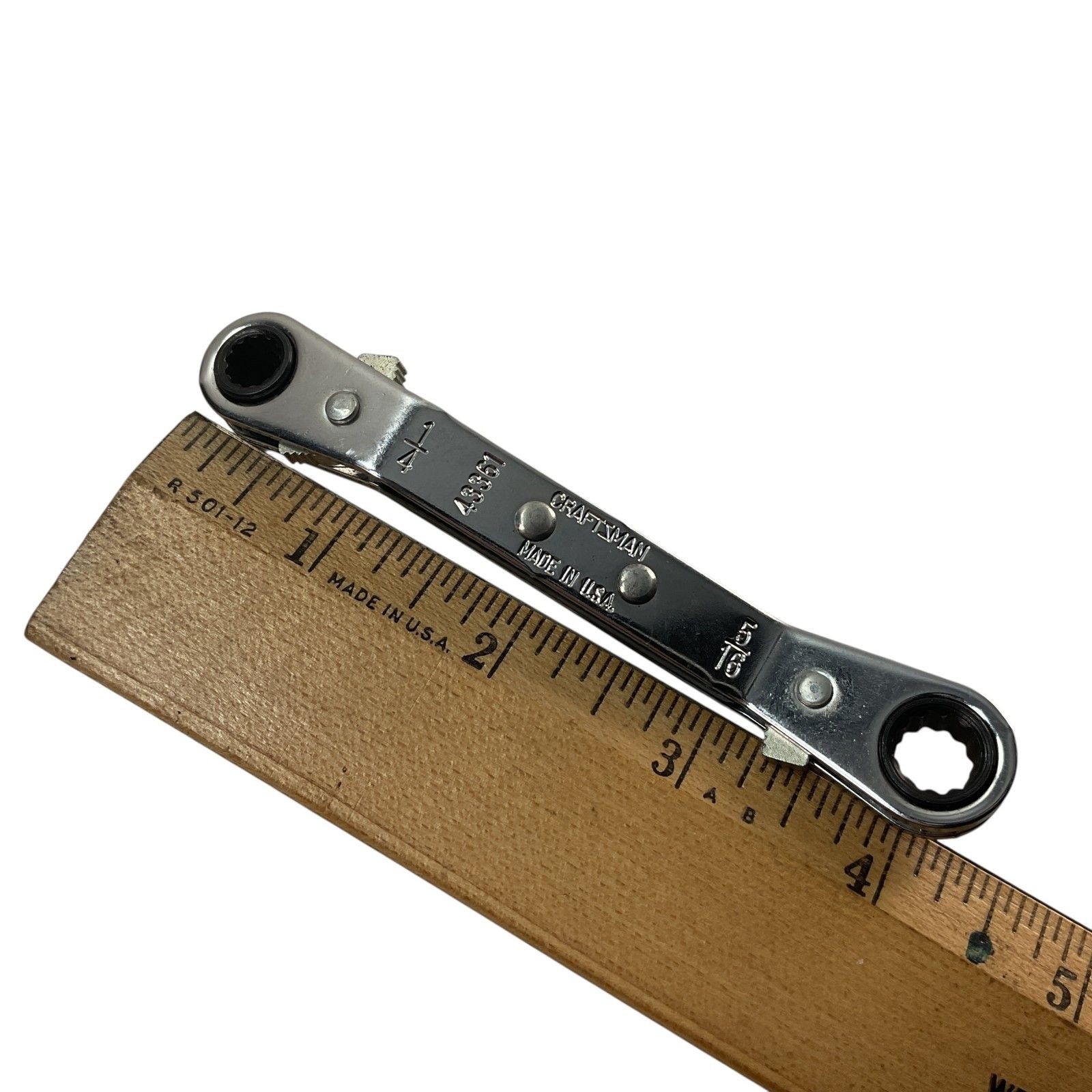 Craftsman Ratcheting Box Wrench 43361 1/4″ x 5/16″ USA As Pictured Fast Ship