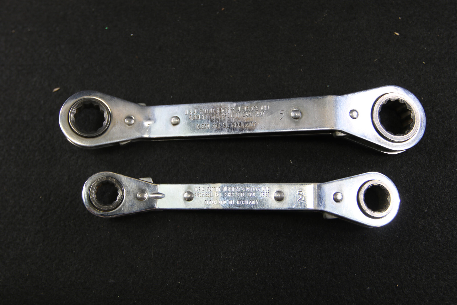 Blue Point RBYAM605 2 pc 12 Point Metric 25° Offset Ratcheting Box Wrench Set 99