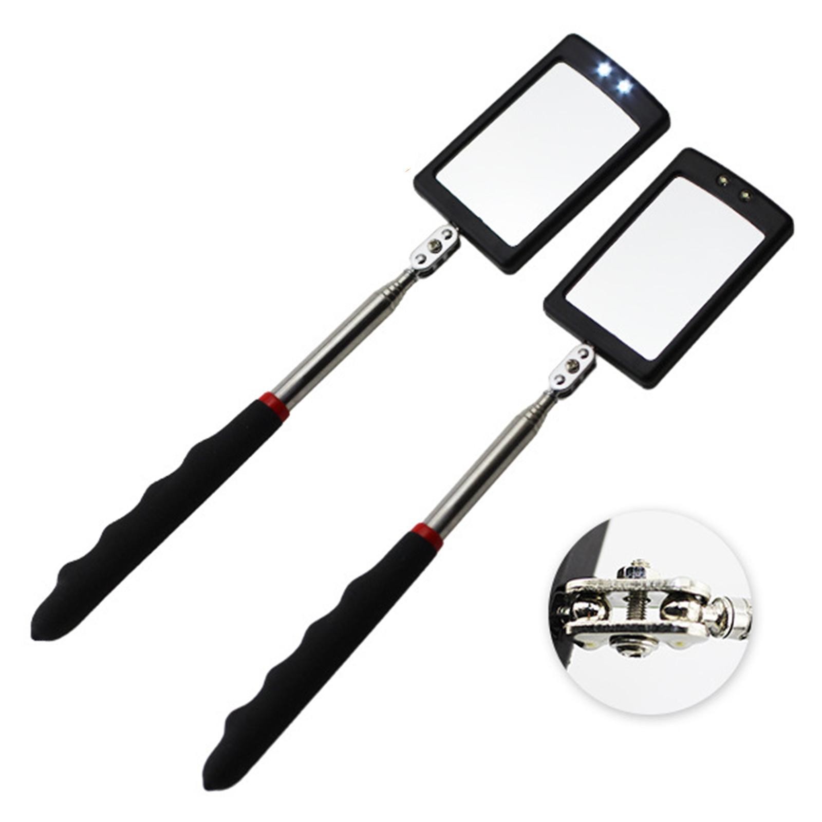 Car Inspection Mirror Extendable Square Inspection Mirror for Home Use