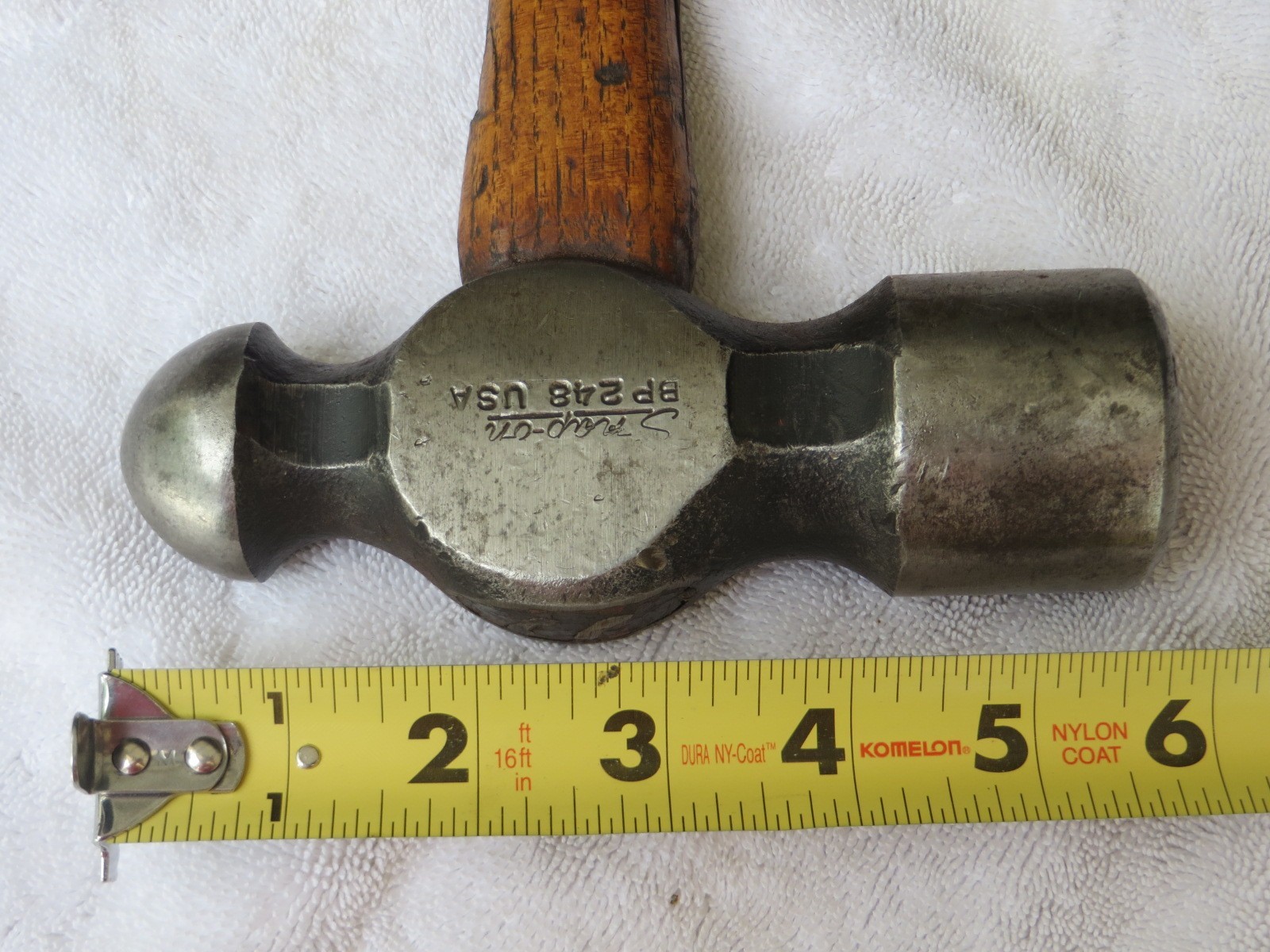 Snap-On Ball Peen Hammer BP 248 USA 48 oz Octagonal Handle Vintage Mechanic Tool