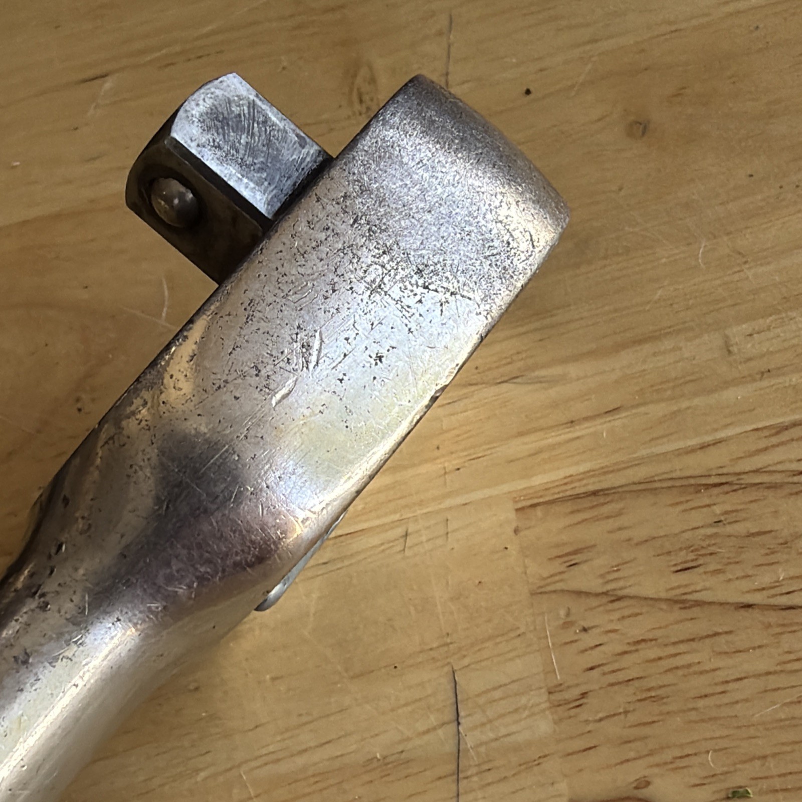 Snap On Tools 15″ Long Ratchet 1/2″ Drive Chrome Handle SL715 Vtg Made in USA