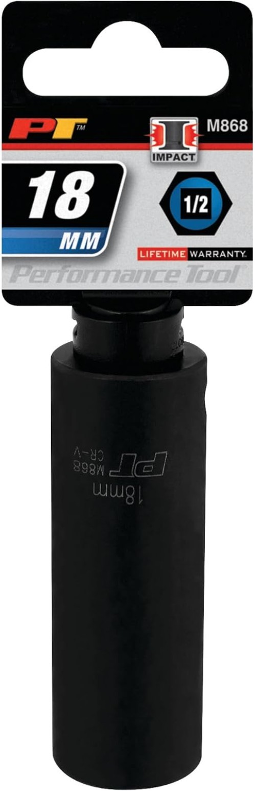 1/2 Drive 6pt Impact Socket, 18mm