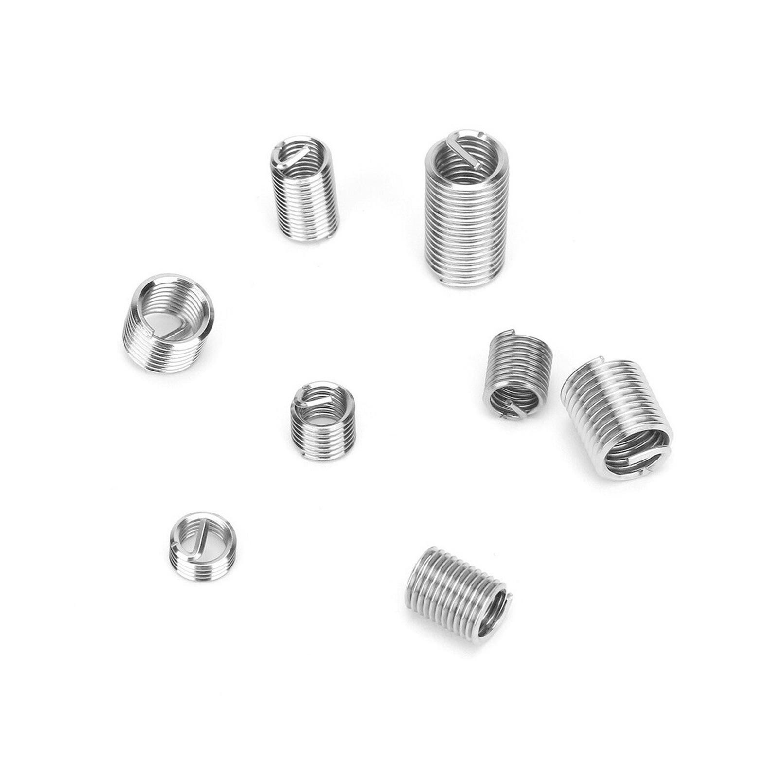 110Pcs Thread Repair Insert Assortment Wire Screw Sleeves Thread Inserts Kit 1D
