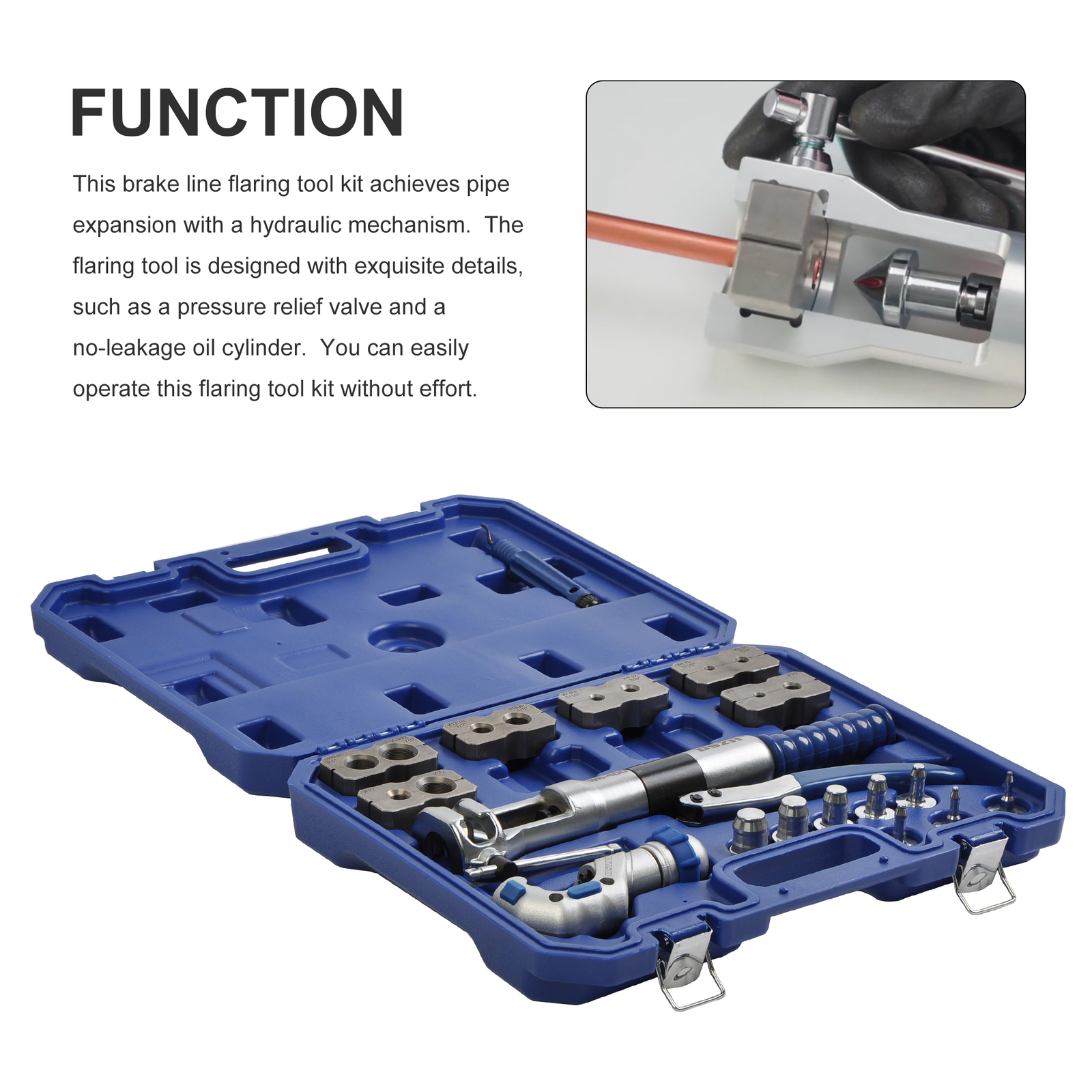 WK-400 Universal Hydraulic Expander & Flaring Tool Accurate Pipe Fuel Line Kit