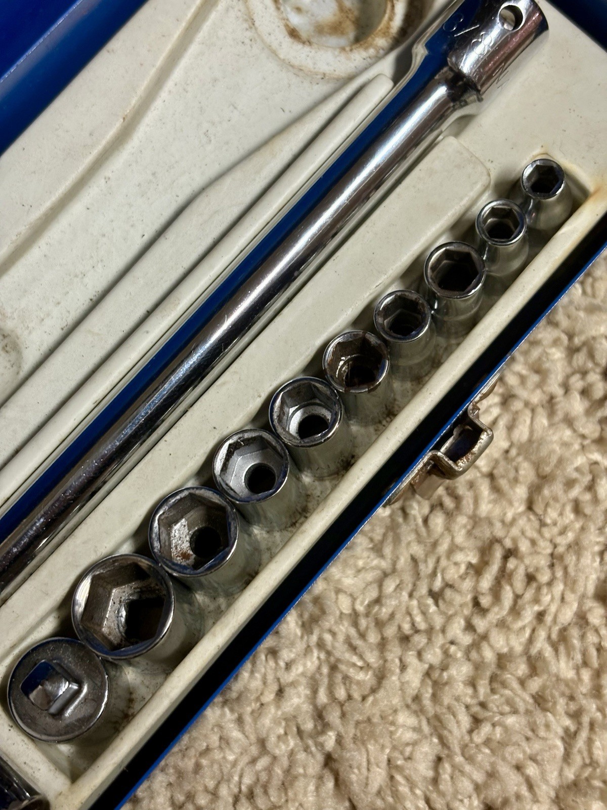 NAPA 3/8″ 1/4″ Socket Set USA Metal Case – Incomplete / See Pics