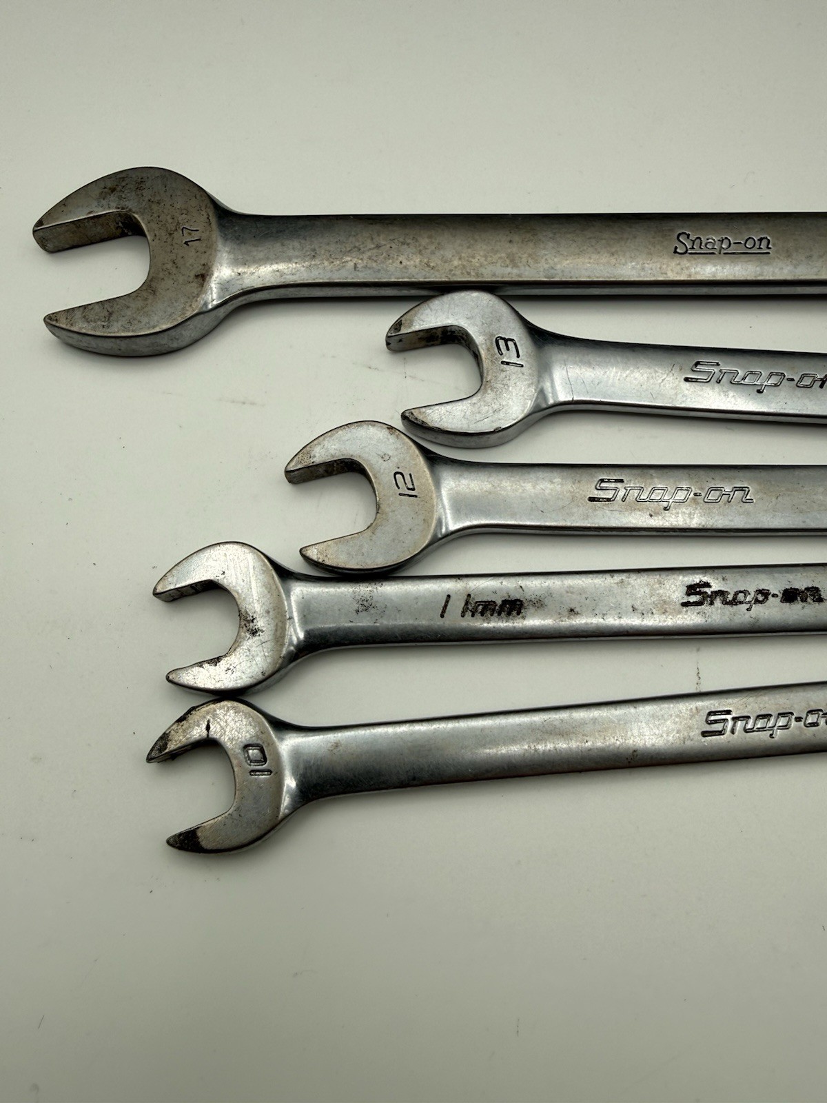 5 Snap-On Metric Combination Wrenches Lot (10-17mm) OEXM TOOL MECHANICS