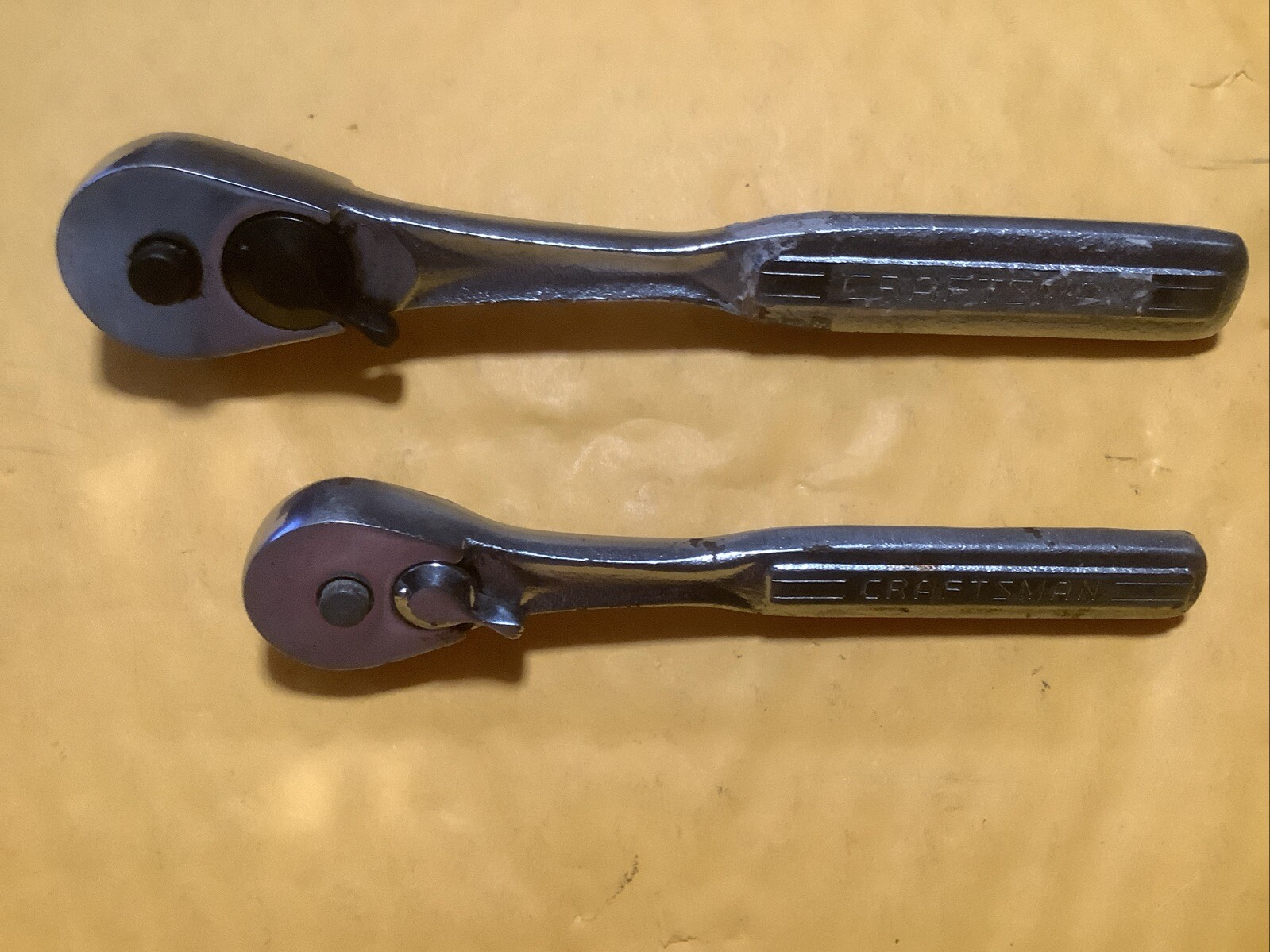 Vintage Craftsman 1/4″ & 3/8” Drive Teardrop Quick Release Ratchets –V– ✭USA✭