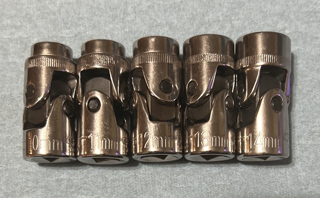 VTG Craftsman 3/8 Dr 10pc Swivel Flex Sockets 6pt USA 10mm-19mm Gk
