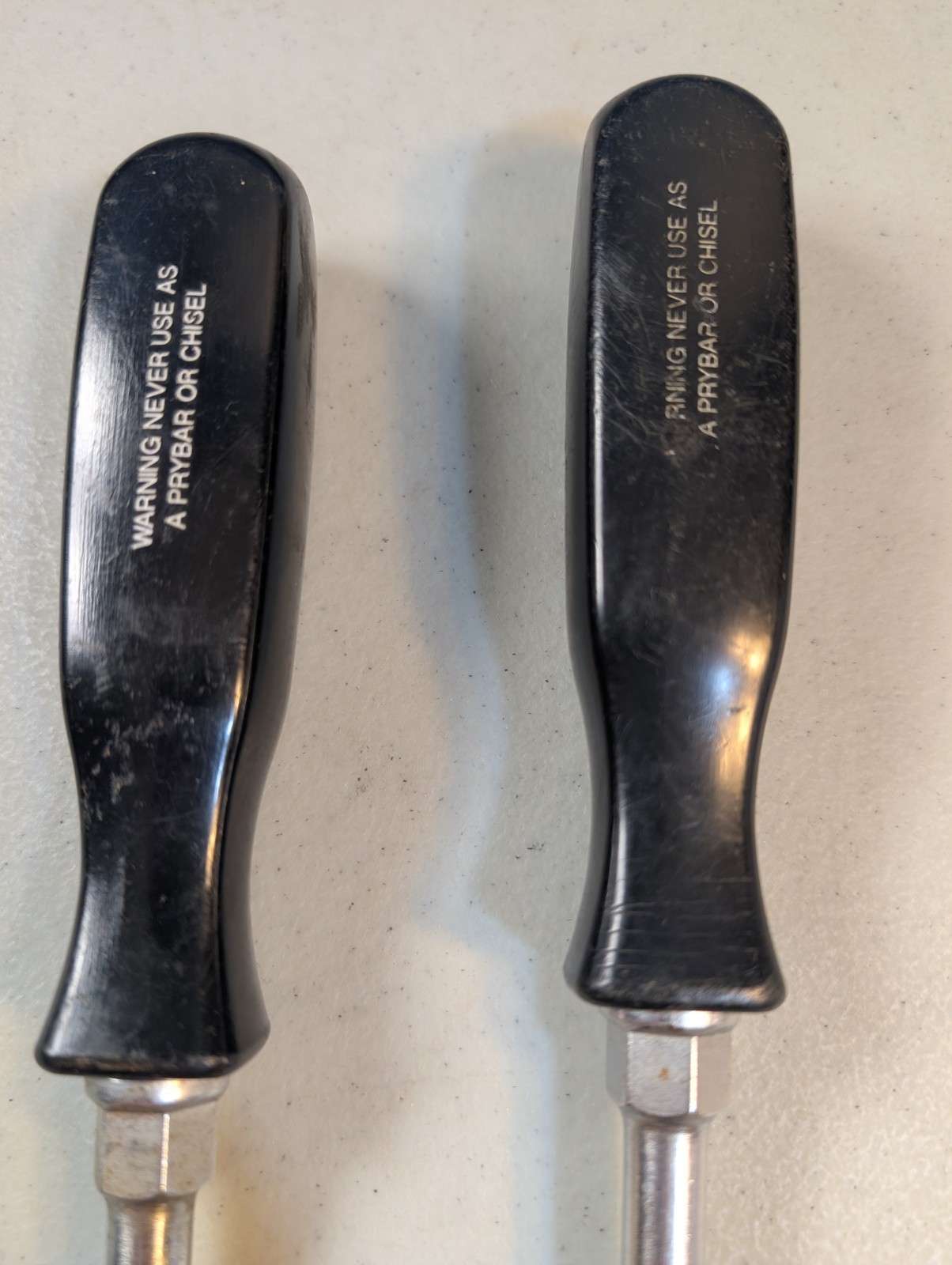 Snap-On SSDP64 #4 Phillips Screwdriver & SSD8 Flat Slotted Black Hard Handle USA