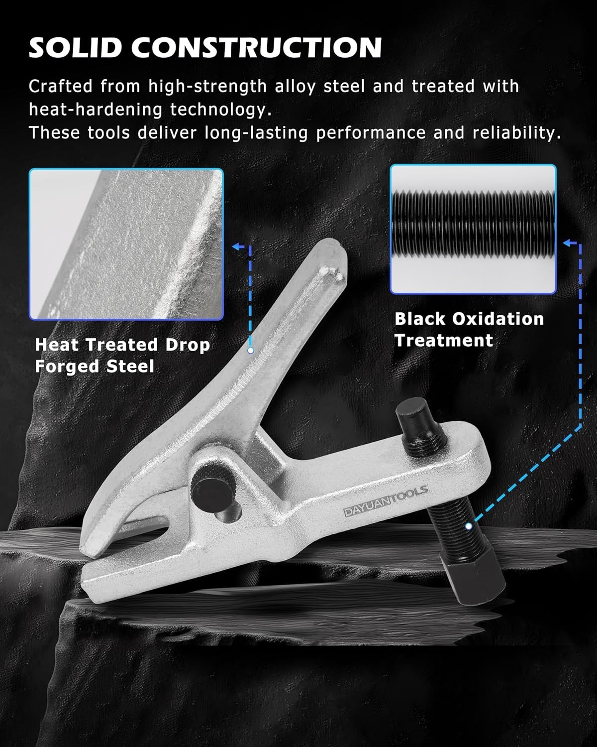 Versatile 3Pc Ball Joint Separator Kit with Anti-Rust Finish for Professionals