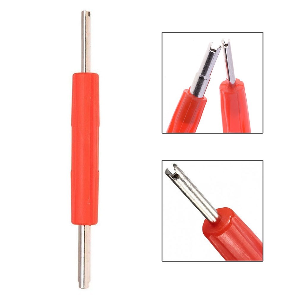 Red Silver Wrench Pneumatic Valve Core Extractor Motorcycle Truck Repair Tools