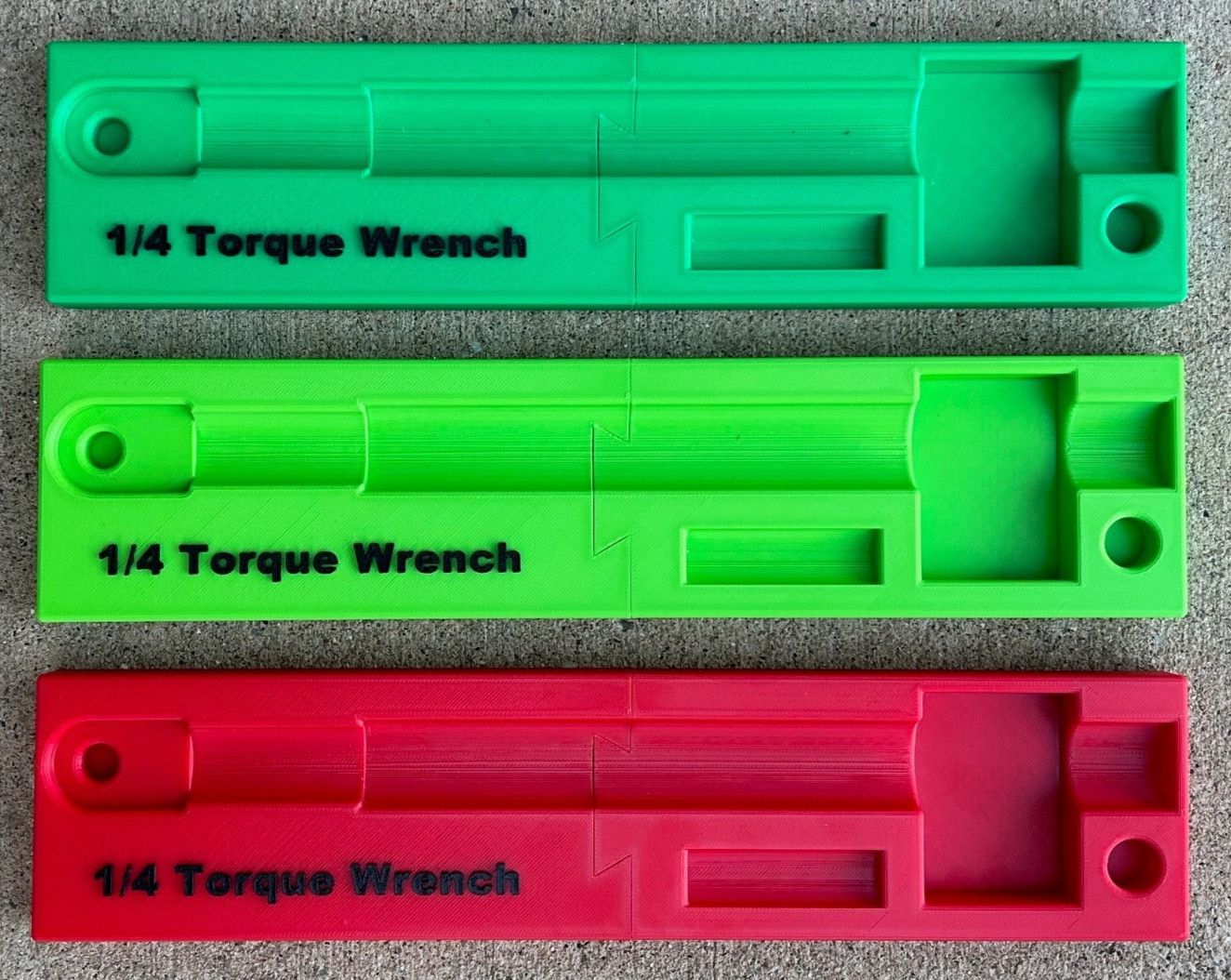 Custom made storage tray for SnapOn 1/4 digital torque wrench ATECH1FS240N