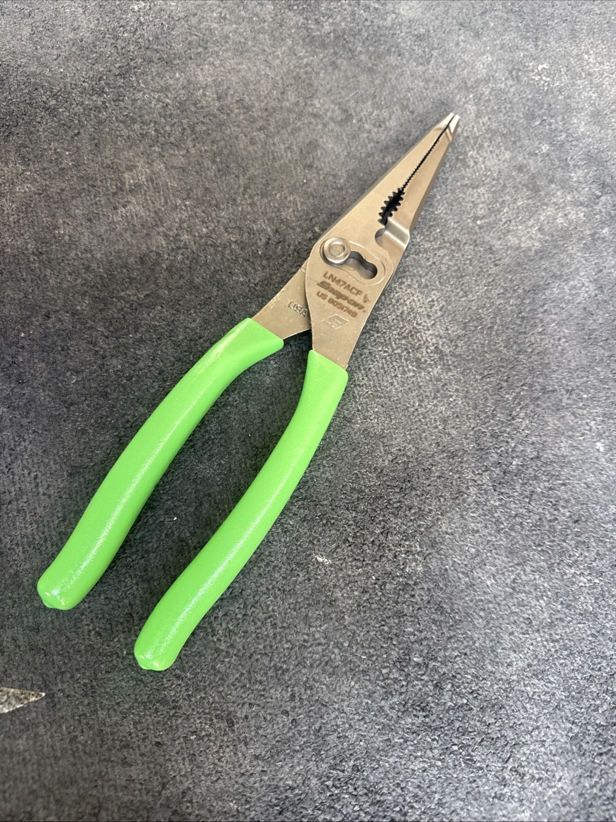 For Snap-on Tools NEW GREEN 9″ Talon Grip Long Nose Slip Joint Pliers LN47ACFG