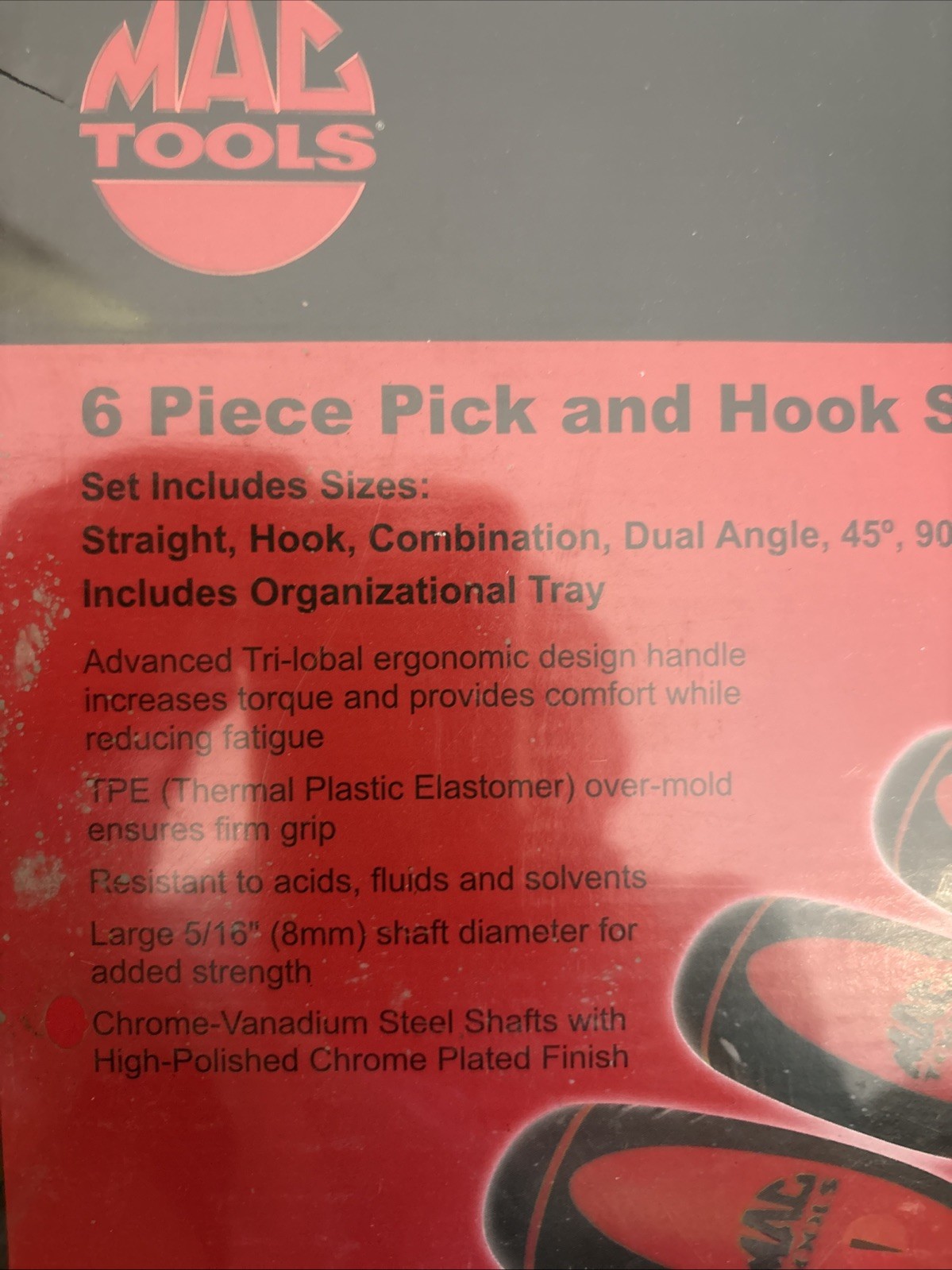 Mac Tools Six Piece Pick And Hook Set
