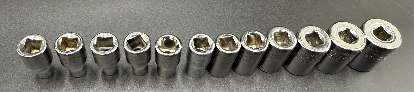 Vintage Craftsman 1/4″ Drive Metric and SAE 6pt Socket Set 12pc Made in USA