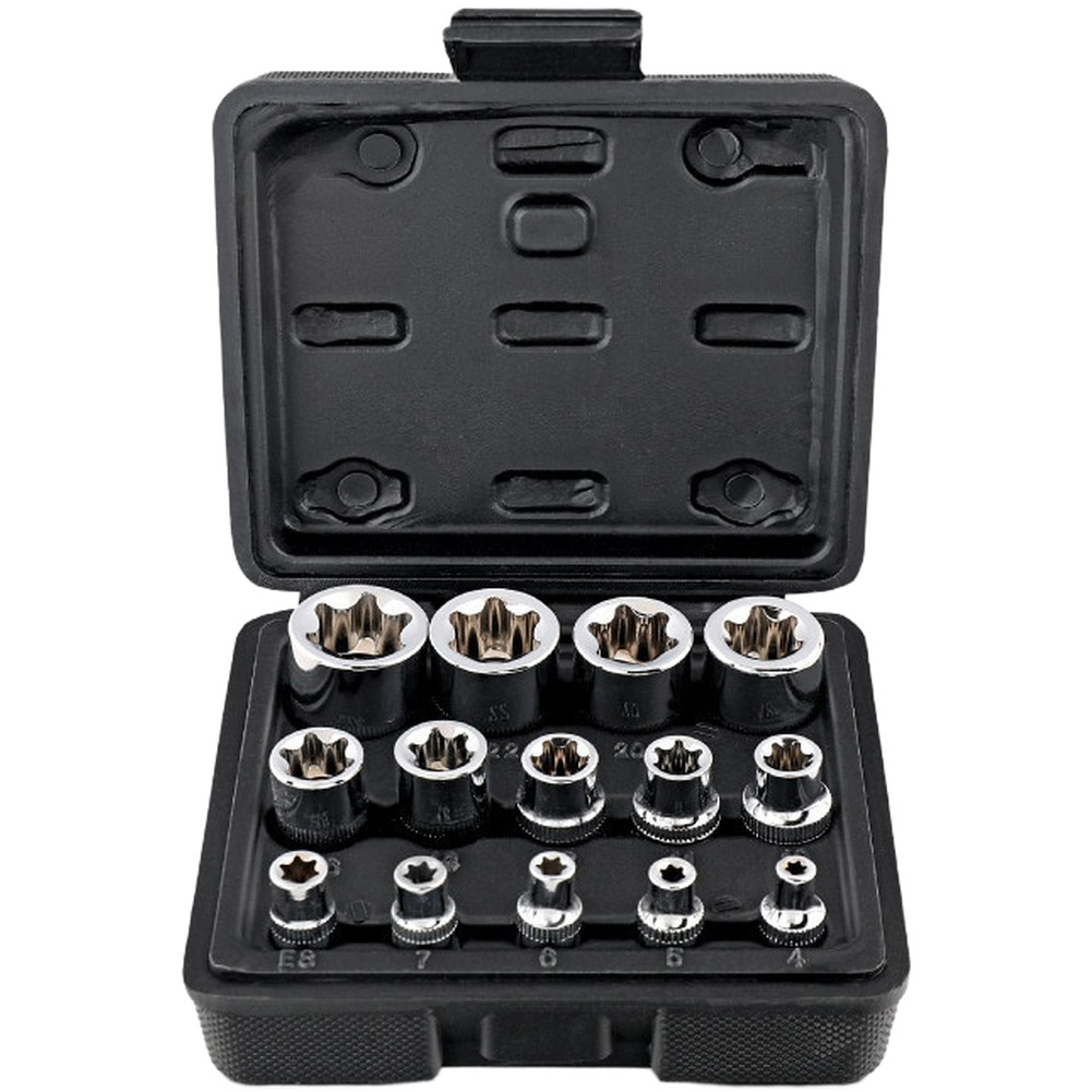 10pc E Type Extended Sockets for CR-V Alloy Steel 1/2 Inch Drive Chrome