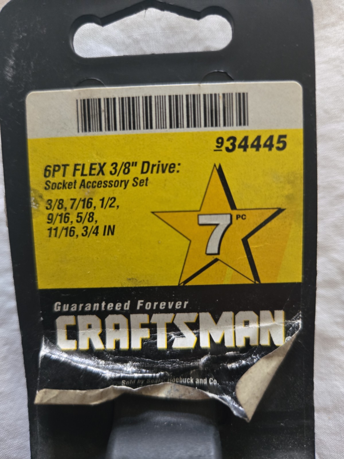 Craftsman 7pc SAE Flex Socket Set 3/8” Drive 3/8″-3/4″ 6 Point 34445 USA
